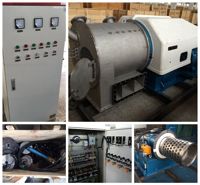 Two Stage Piston Pusher Centrifuges Horizontal Salt Automatic PLC Control
