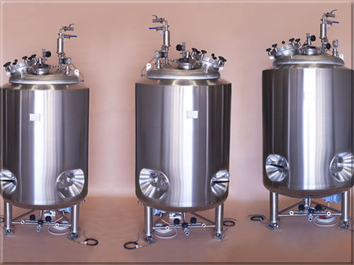 Stainless Steel Pillow Plate Jacket Tank , 300L Craft Beer Storage Tank