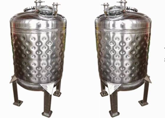 1000L Pillow Plate Jacket Tank , Wine Jacketed Storage Tank