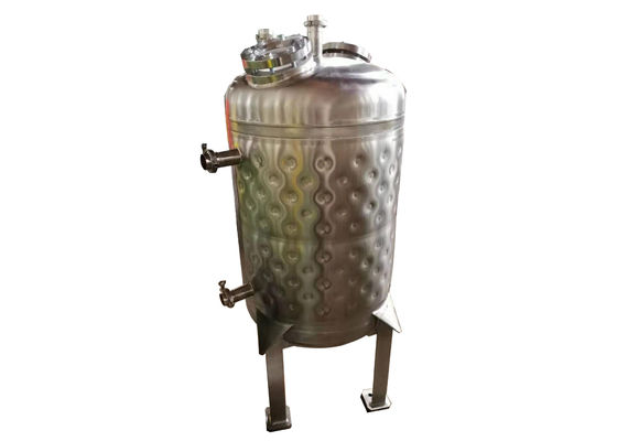 Food Beverage Factory 1500L Pillow Plate Jacketed Vessel